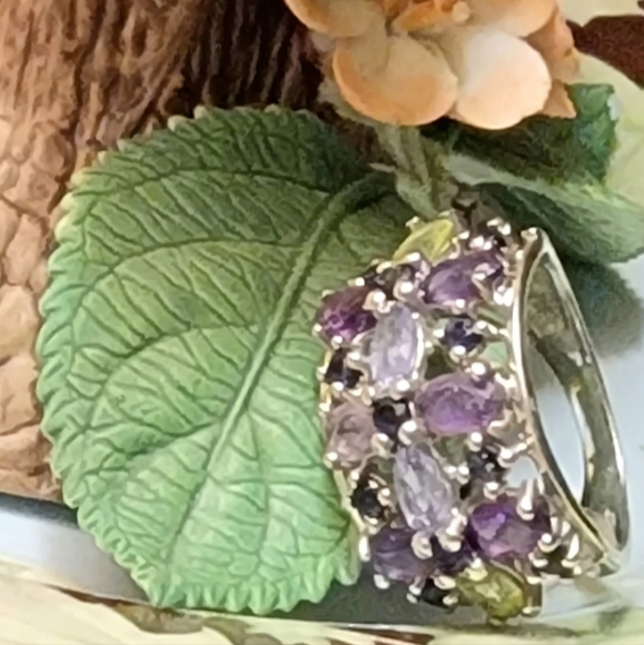 COPY - 🦚  SS Multi-Gemstone Ring - Picture 11 of 16